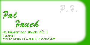 pal hauch business card